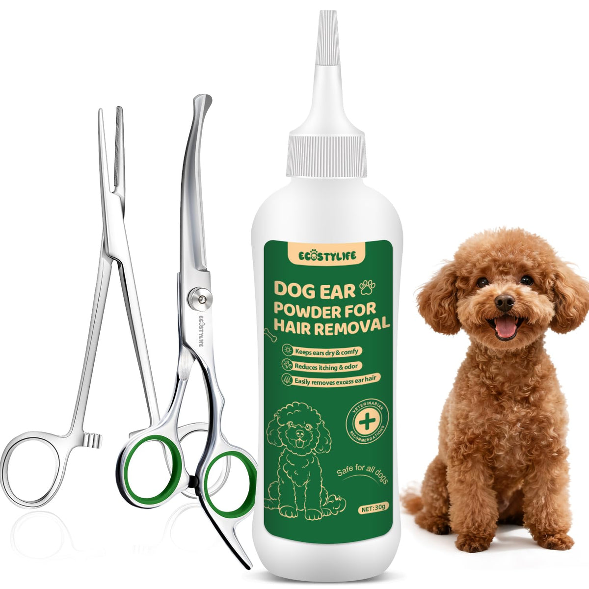 EcoStylife outil épilation oreilles chien — facilite les soins délicats