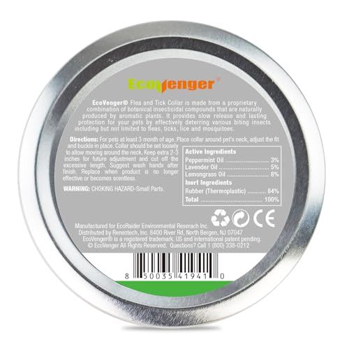 EcoVenger collier puces et tiques chat en usage, sécurité sans produits chimiques agressifs.