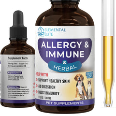 EDUZEBRA Allergy Drops: bouteille et pipette, administration facile des gouttes pour chiens et chats