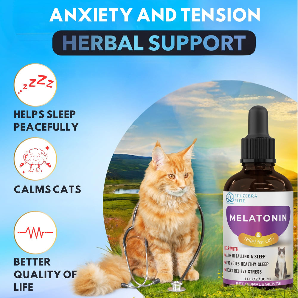 EDUZEBRA Chat Mélatonine Doses – facilite l’ajout aux repas pour le sommeil.