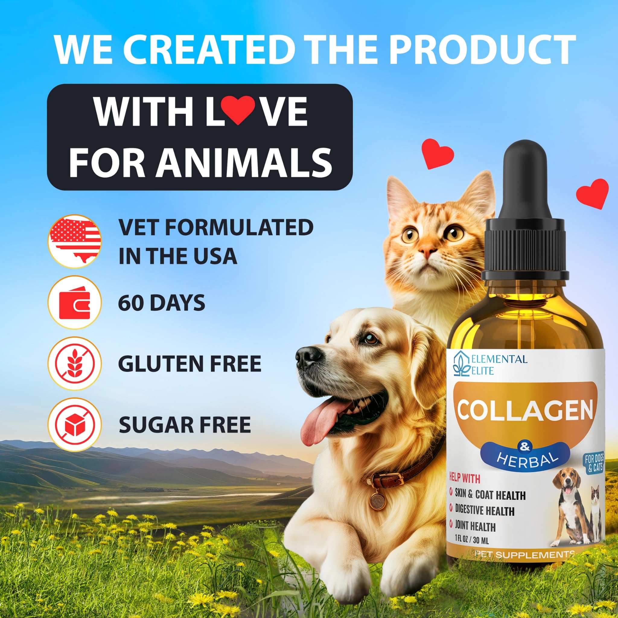 EduZebra Collagène Liquide : soutien digestion et bien-être général de l’animal.