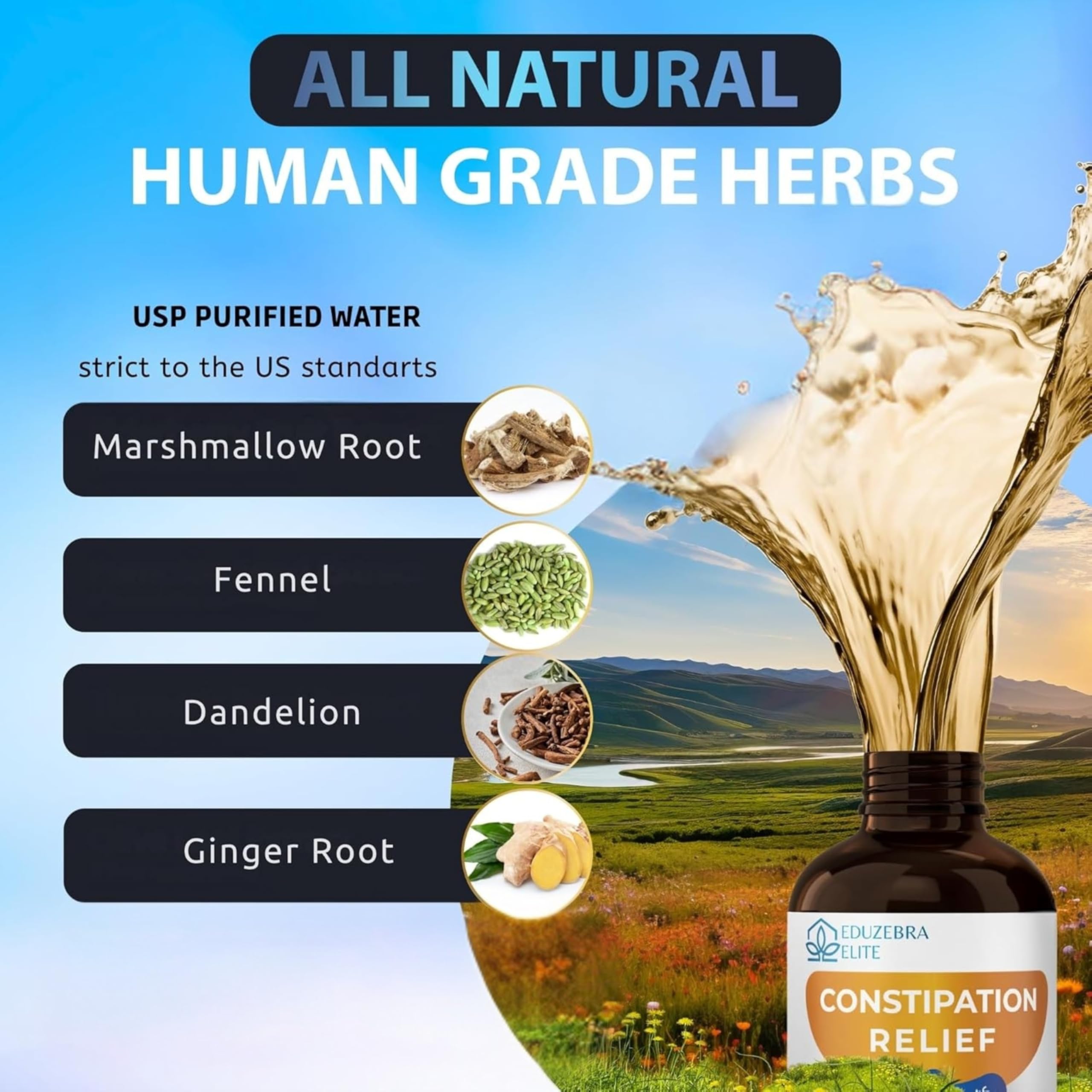 EDUZEBRA emballage clair-produit-digestif, informations utiles et faciles à suivre.