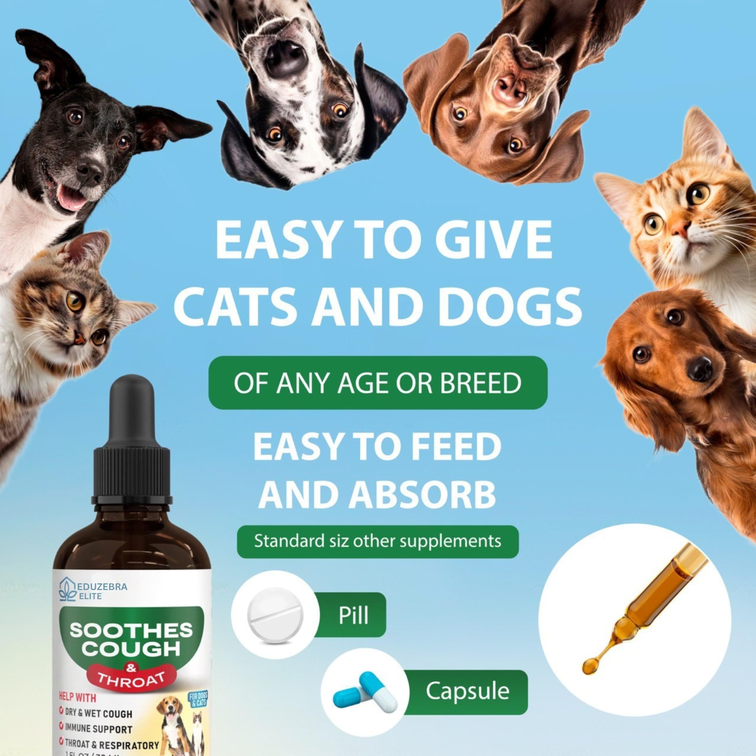 EduZebra gouttes polyvalentes pour chiens et chats lors des déplacements.