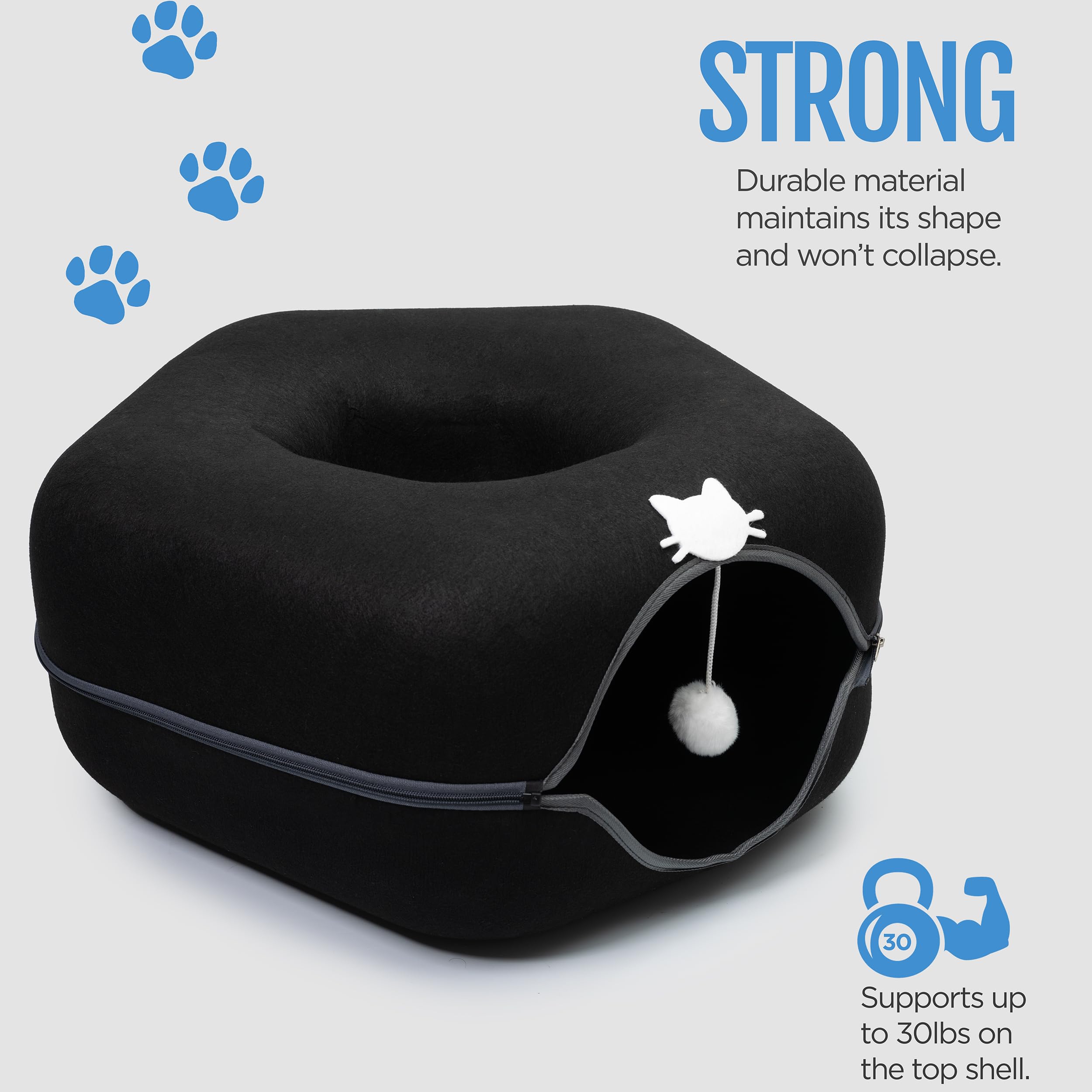 Design détachable du lit-chat E & E's pour nettoyage facile.
