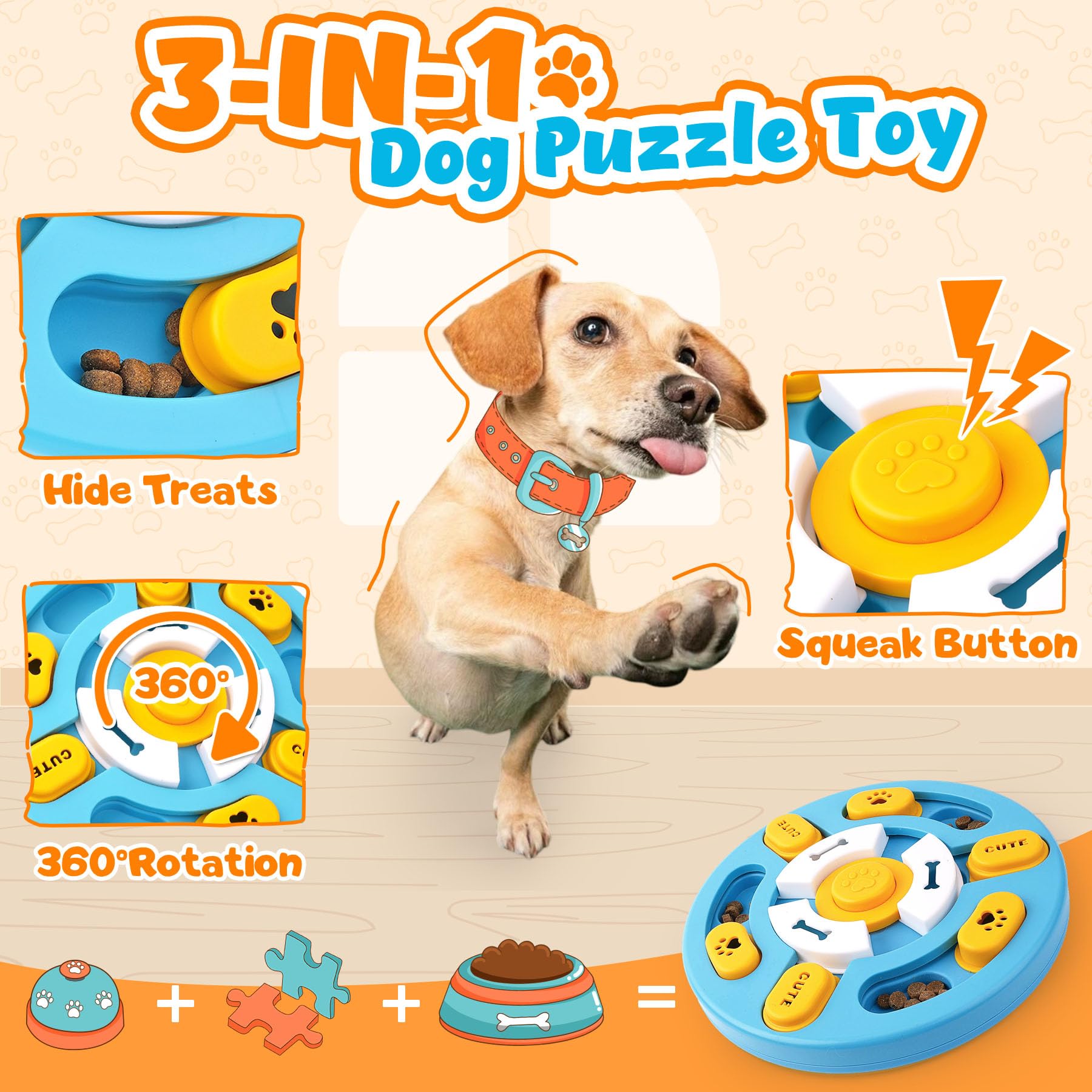 Grattoir silicone Eefitoys pour étaler des friandises et nourrir lentement.