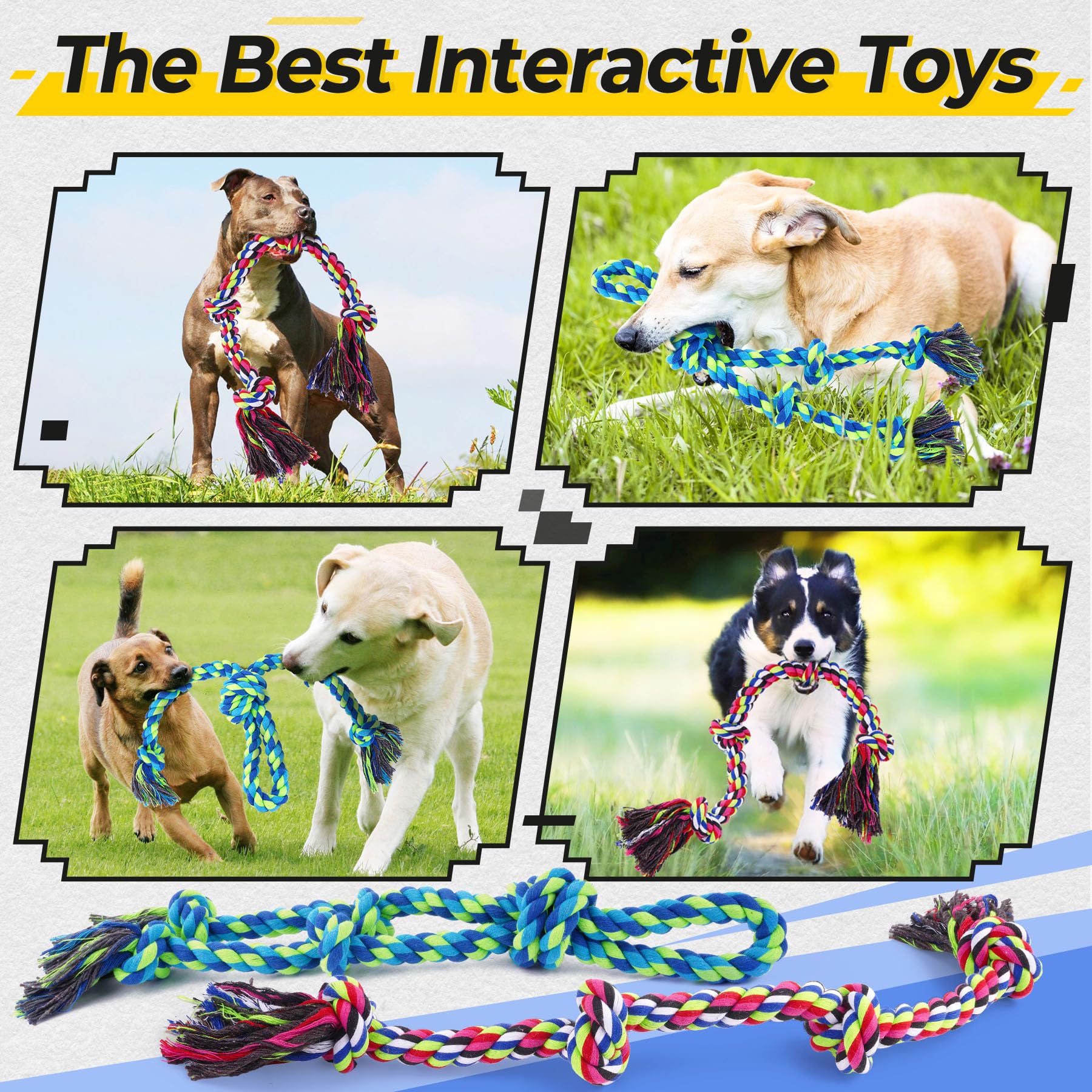 Idée cadeau Eefitoys corde chien, idéal pour anniversaire ou fêtes.