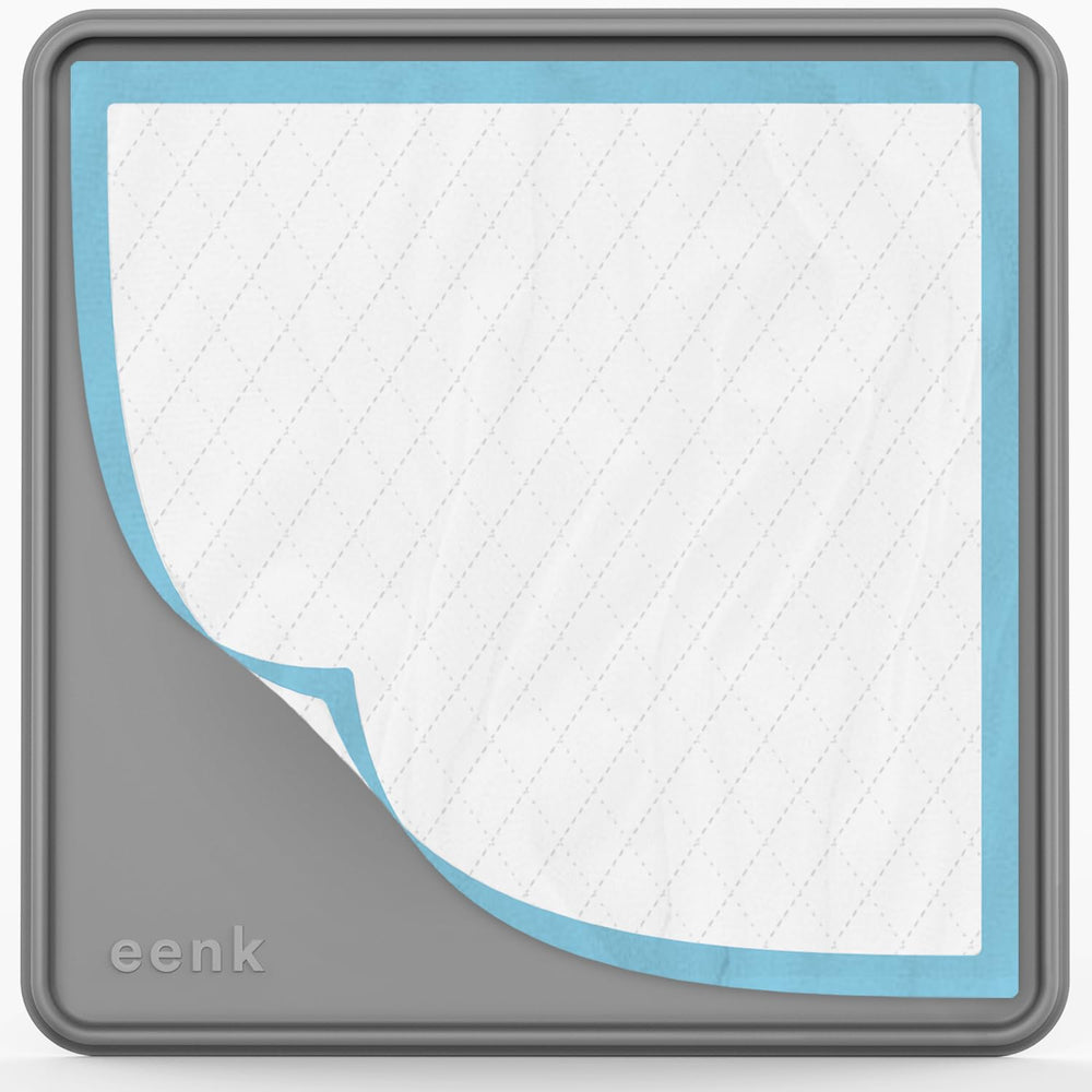 eenk tapis silicone d'entraînement 22x22 gris avec rebord élevé protège les sols.