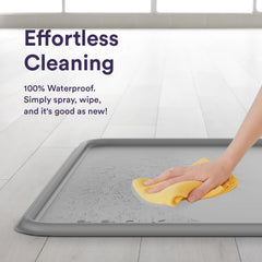 eenk tapis silicone gris anti-glisse, sécurité accrue pour chien.