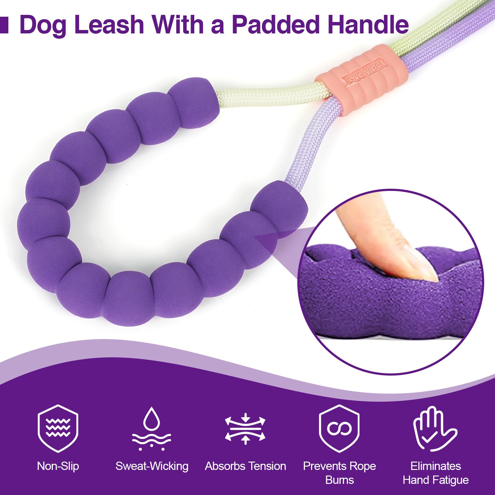 EffiBrill Laisse-chien-poignee-rotation-clip-métallique offre mouvement fluide et réduction des nœuds.