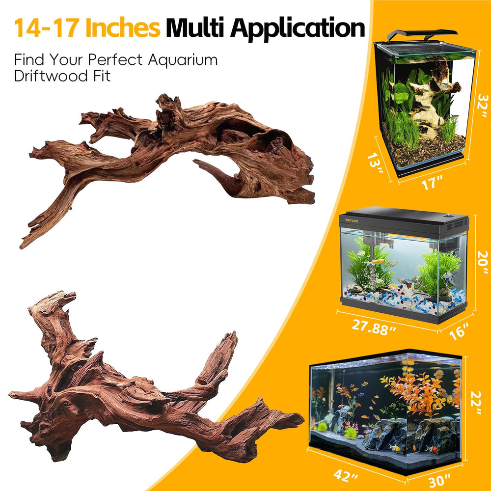 EFFIELER bois flotté Mopani, branche spirale pour terrarium et reptile.