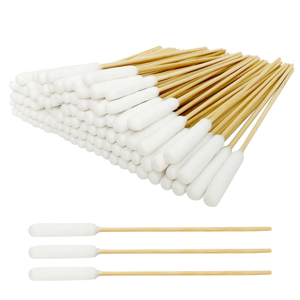 Egaageoi coton-tiges 6 pouces avec manche bambou robuste pour un nettoyage précis