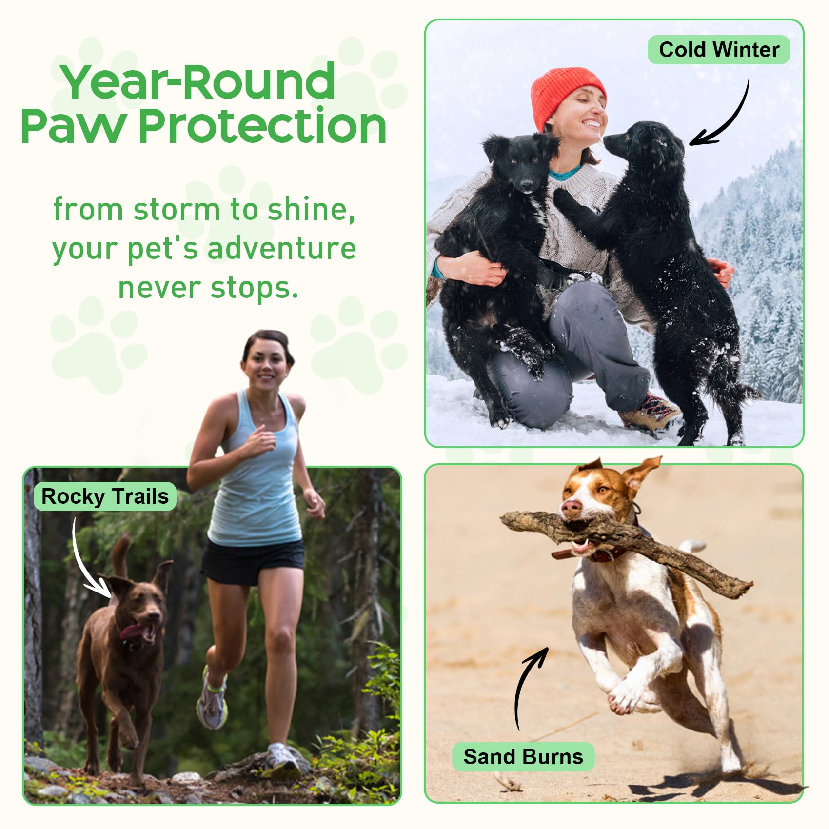 Protection hivernale avec la pommade Eglagen pour patte et nez.