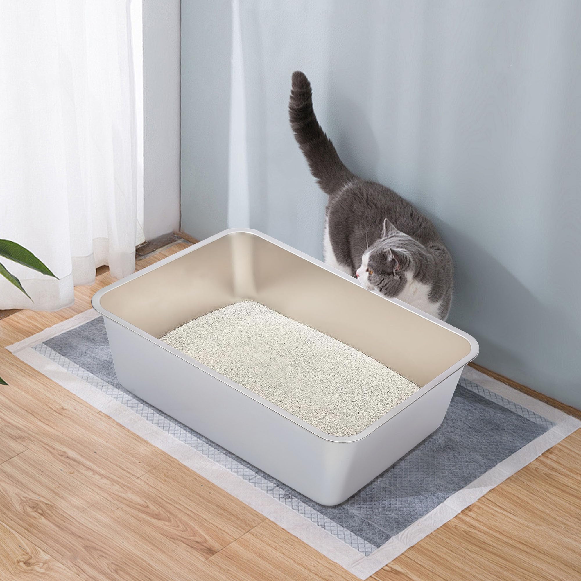 EGMEHOAD litière inox XXL nettoyage efficace, entretien simple