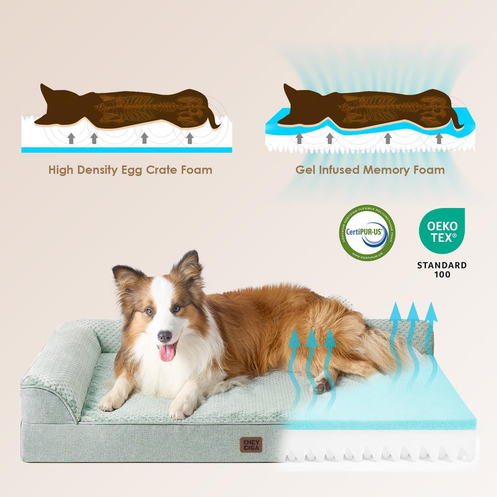 EHEYCIGA canape-chien tissu flanelle doux, toucher luxueux et repos chaleureux.