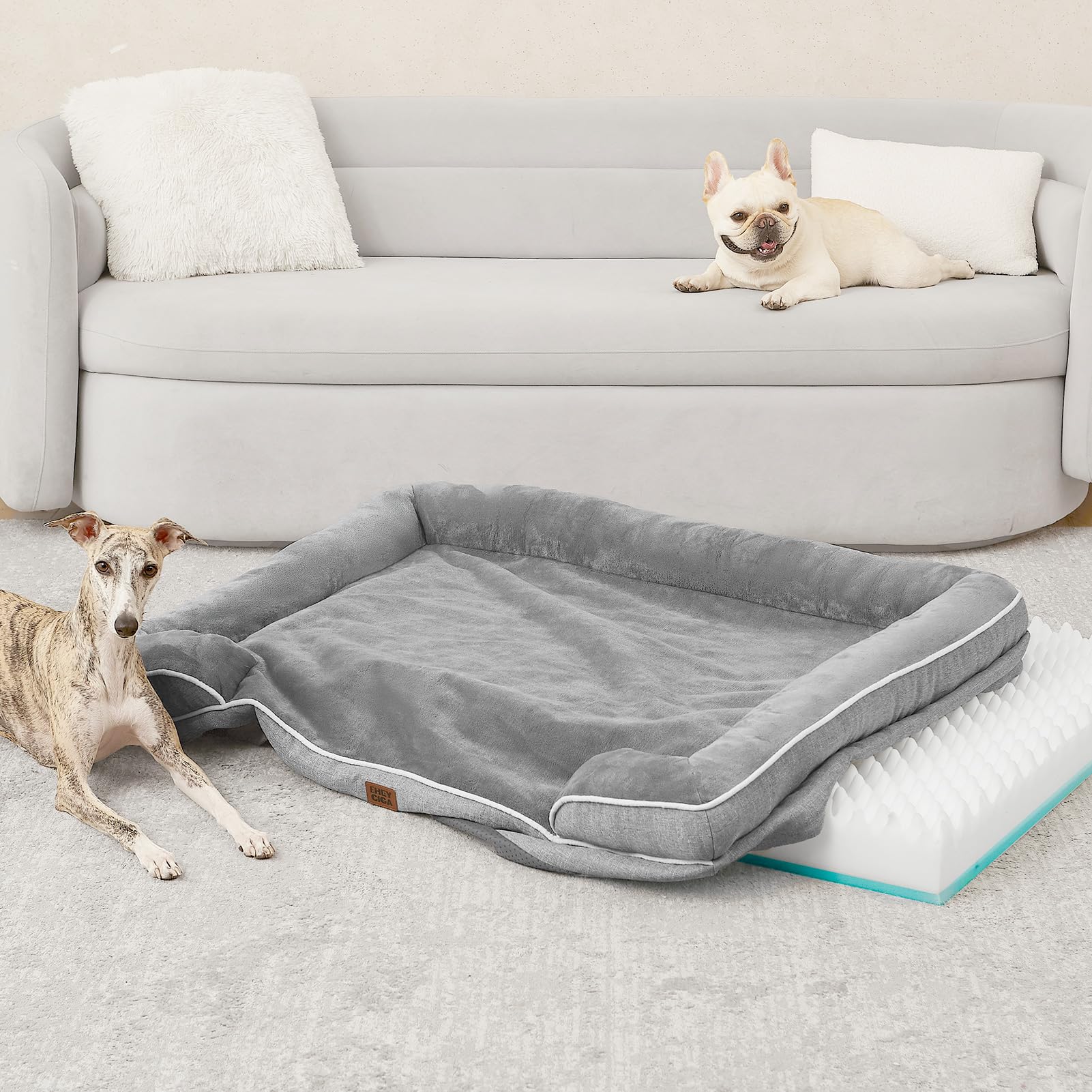 Housse EHEYCIGA adaptée au lit orthopedique XL.