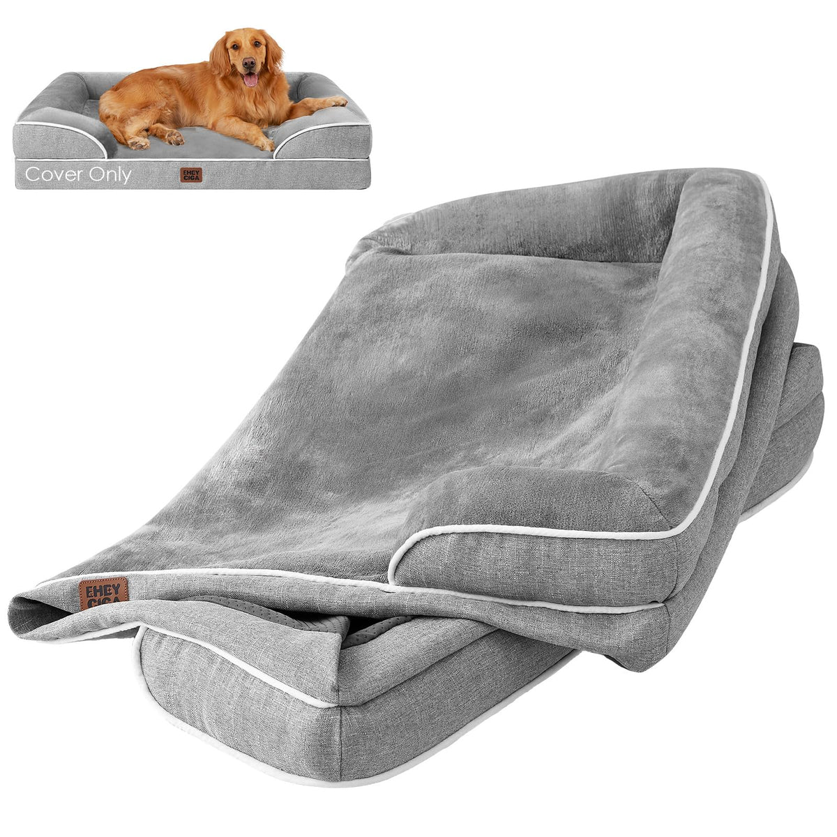 Housse EHEYCIGA imperméable pour grand lit chien – protection fiable.