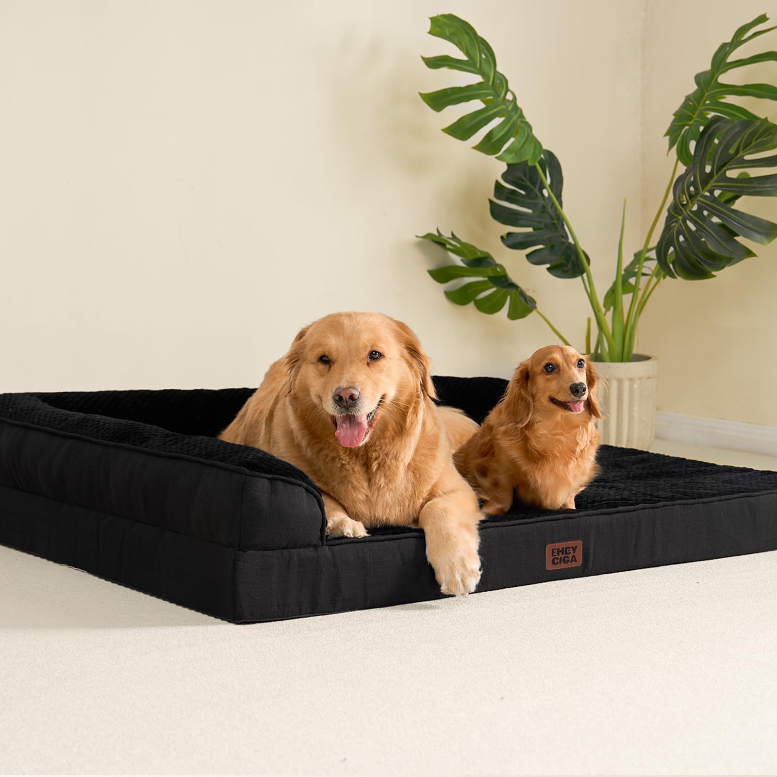 EHEYCIGA lit chien fermeture zippée facilite le nettoyage partiel.