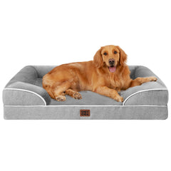 Lit chien orthopédique EHEYCIGA, vue avant, soutien pour articulations.