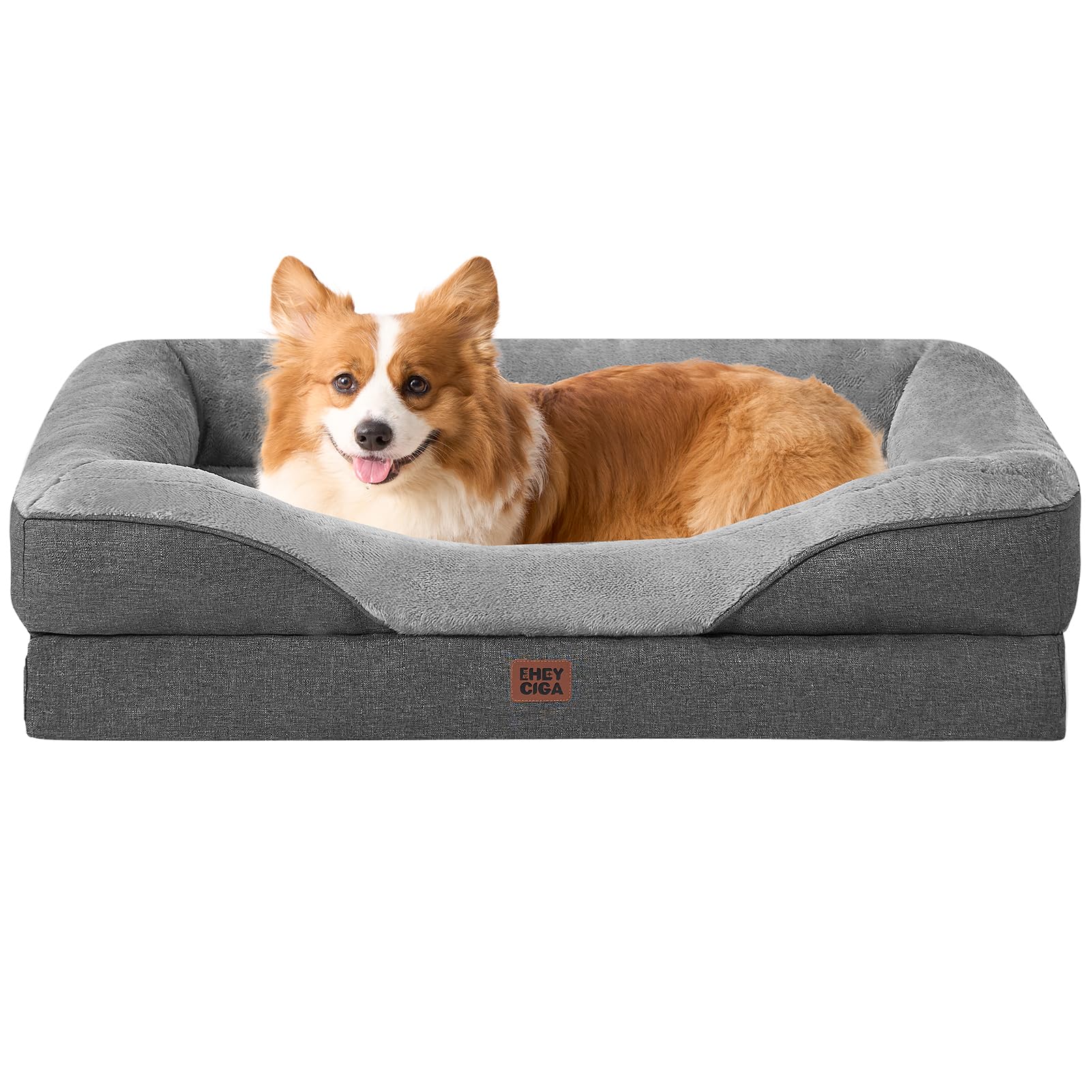 Lit orthopedique EHEYCIGA pour chien offrant un soutien durable.