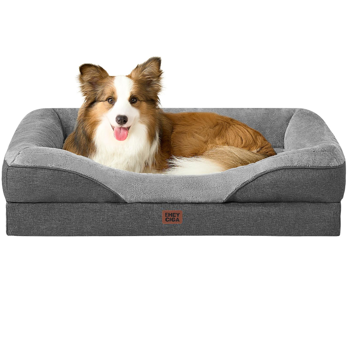 Lit orthopédique EHEYCIGA avec mousse mémoire pour chien