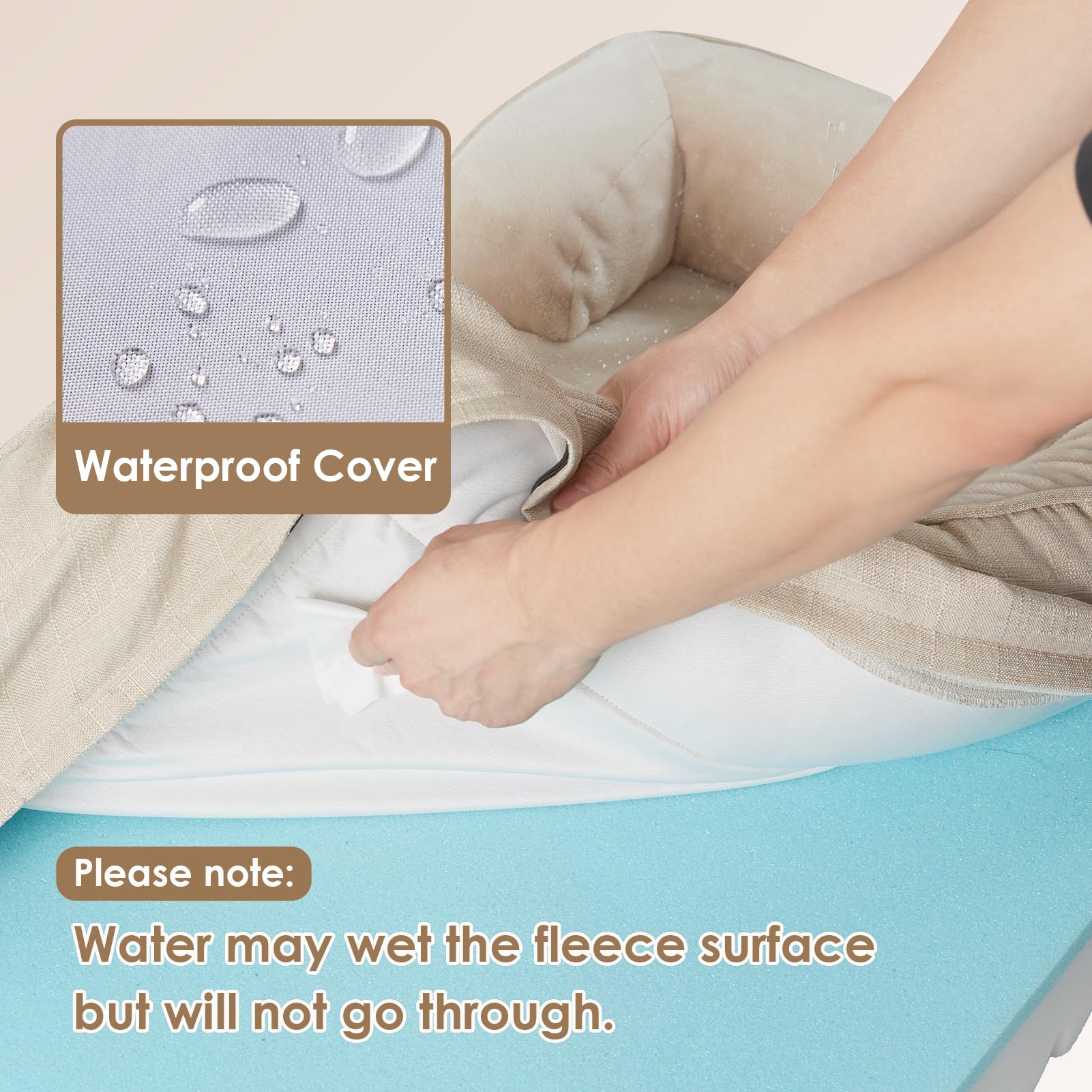 EHEYCIGA lit-chien-relief-mousse-nidabeille: confort moelleux et soutien ergonomique.
