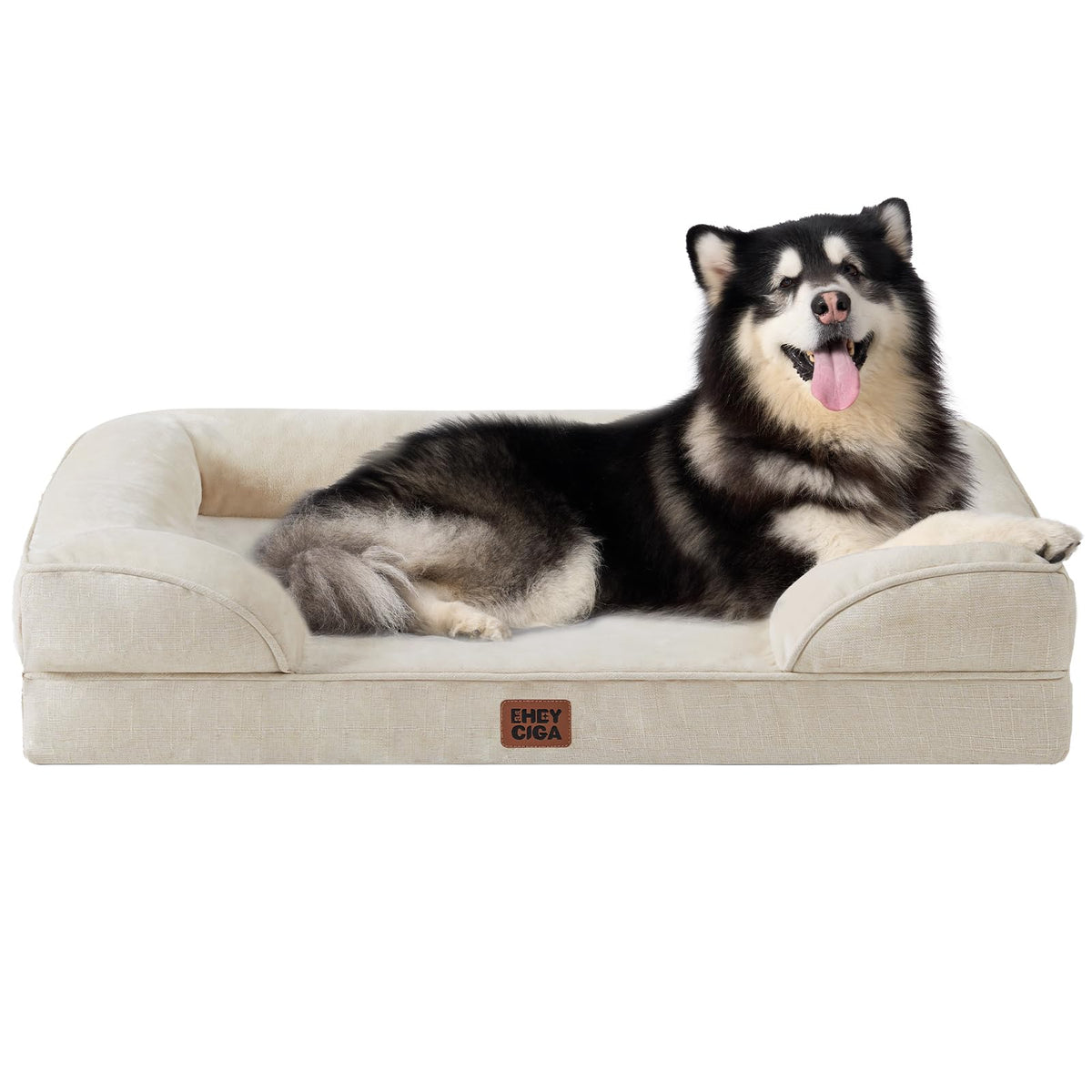 Lit orthopédique EHEYCIGA pour chien XL soutient le corps.