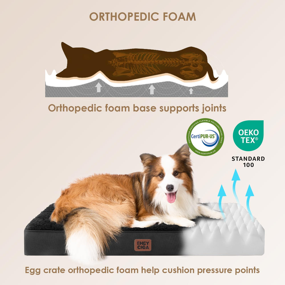 Mousse orthopédique nid dabeille 4 pouces EHEYCIGA pour un confort ferme.