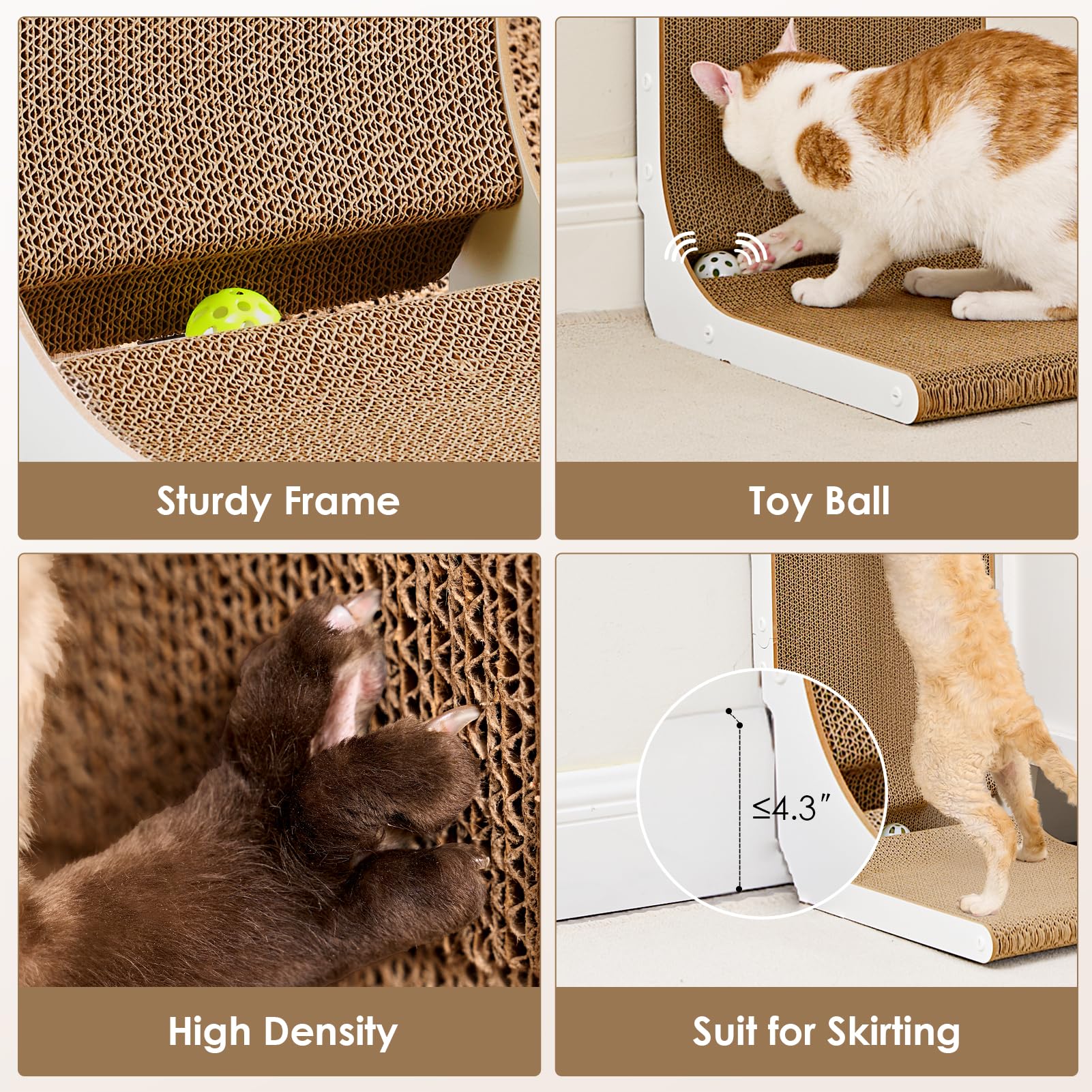 EHEYCIGA surface en carton non toxique et durable pour griffage.