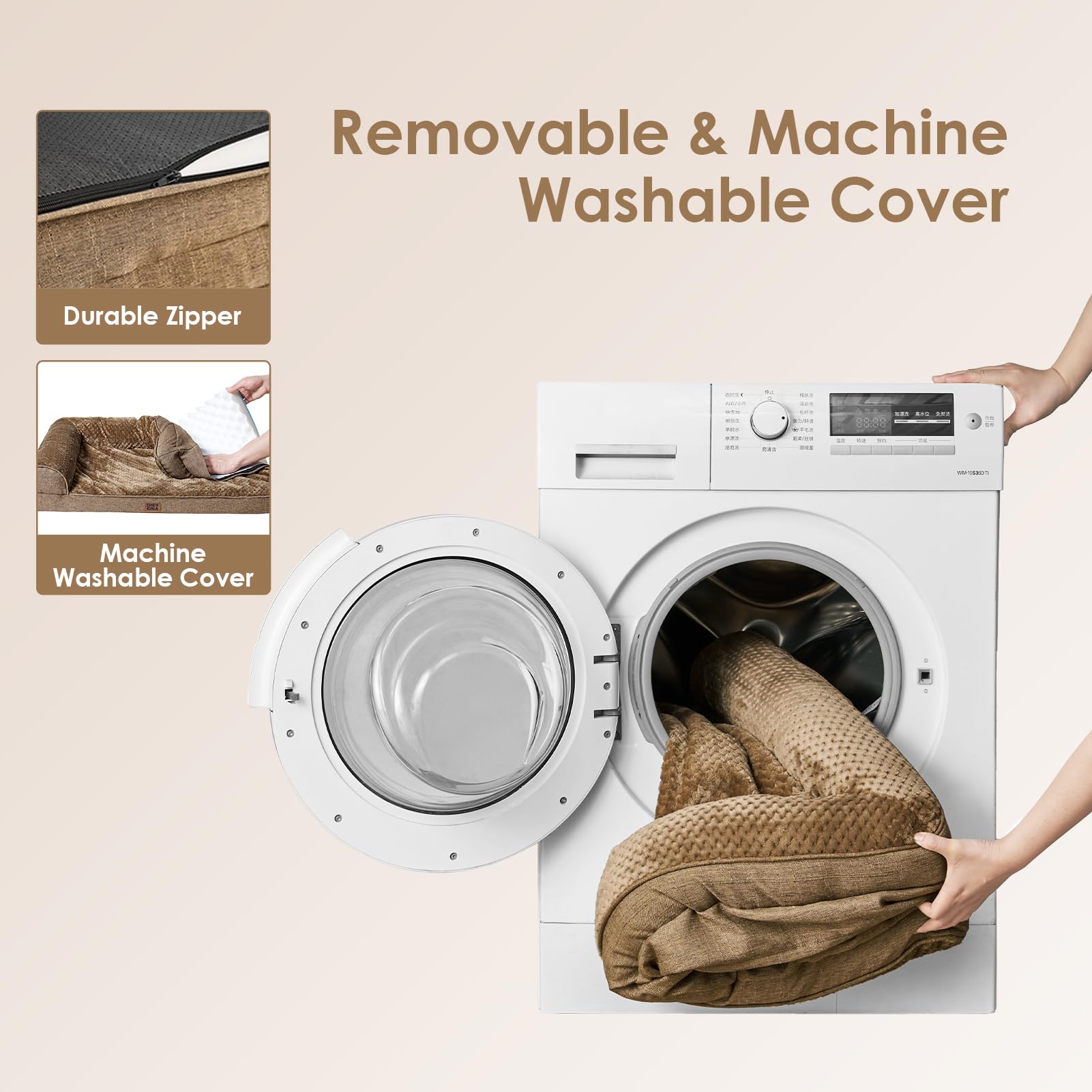 Surface flanelle douce du lit chien EHEYCIGA pour un repos chaleureux.