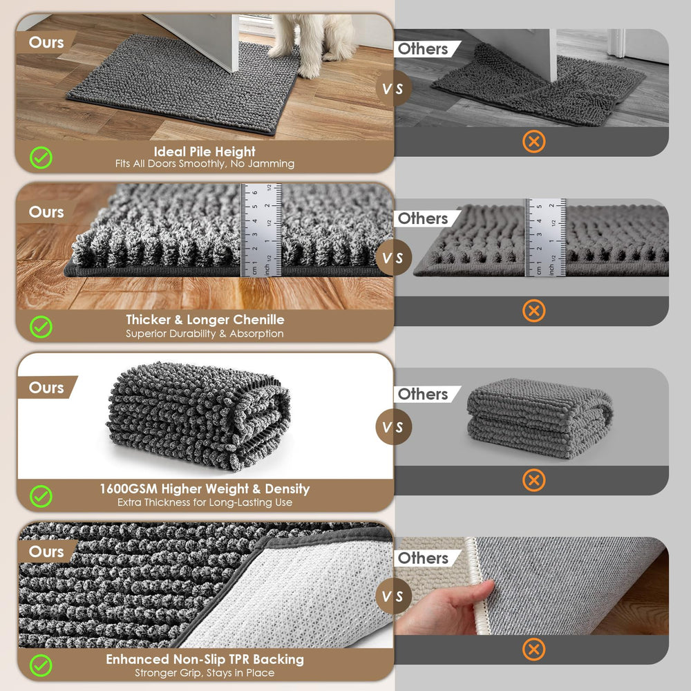 Détail de la pile haute en chenille du tapis EHEYCIGA