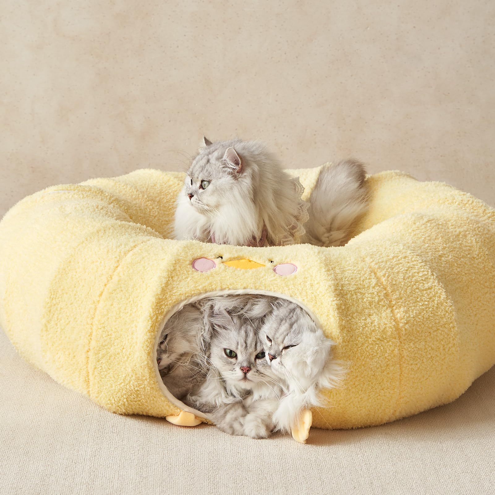 EHEYCIGA Tunnel-chat coussin amovible lavable : entretien simple et hygiène.