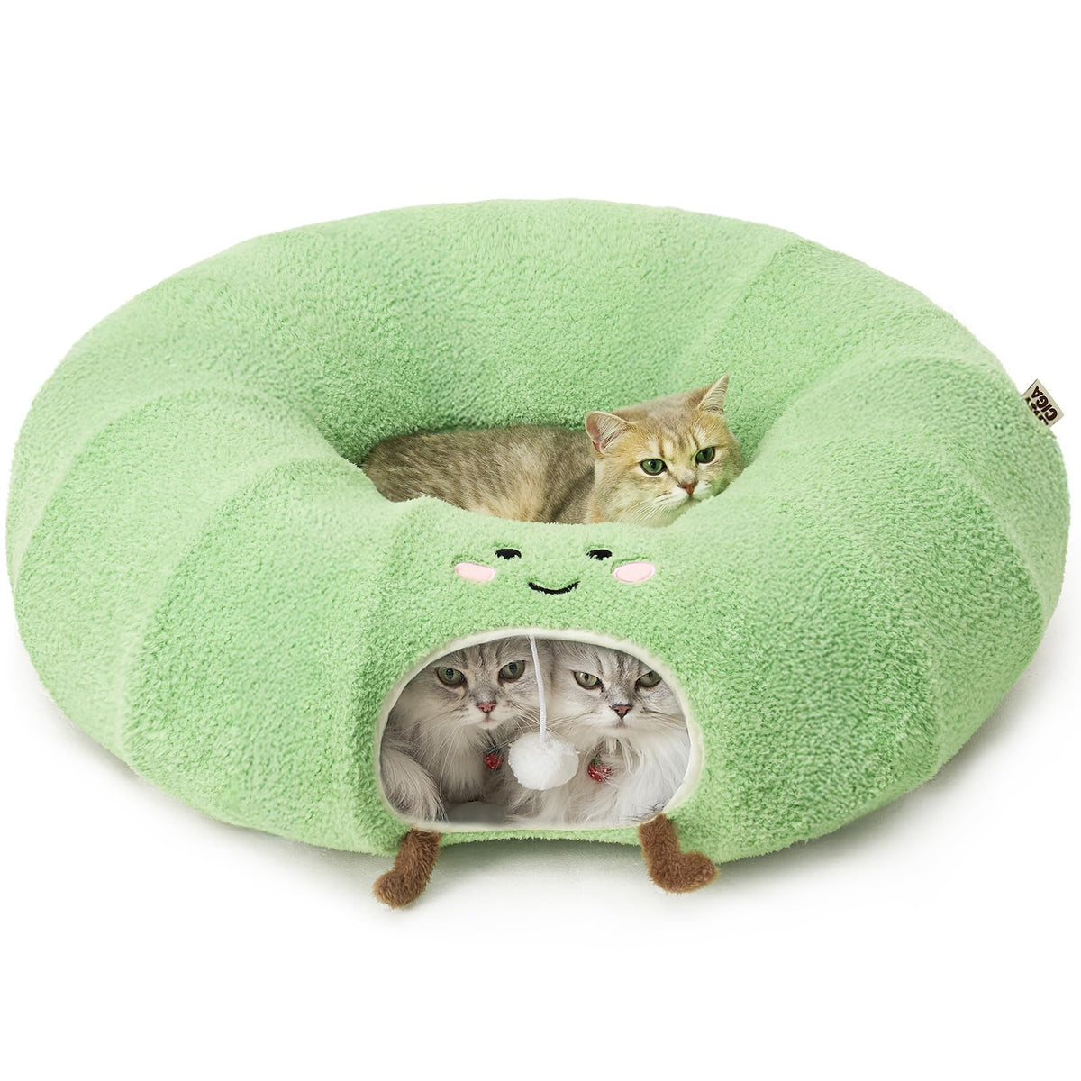 EHEYCIGA tunnel-chat donut-design: espace ludique et douillet pour votre chat
