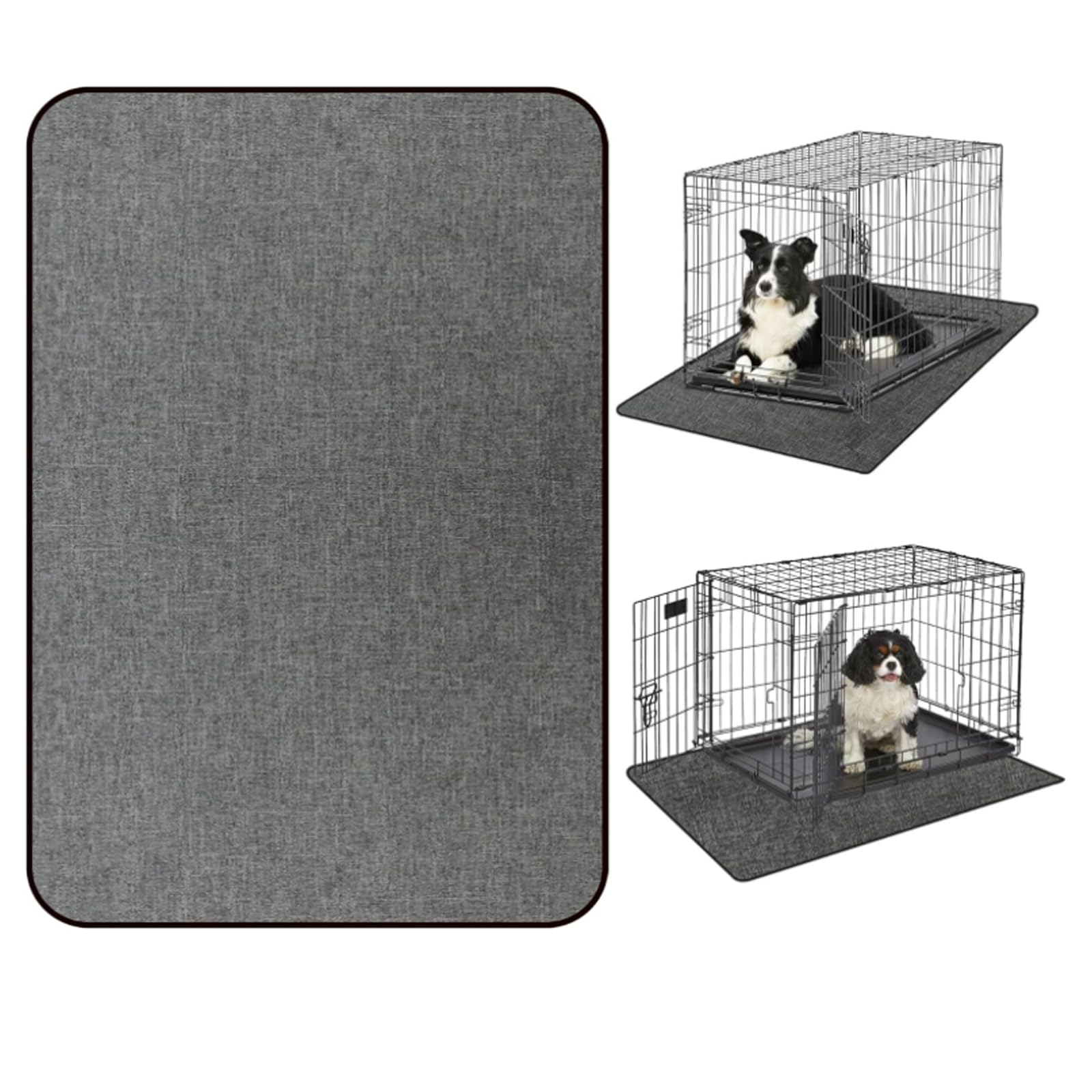 Ehzyaz Dog Crate Mat Liner: matériau absorbant retient l'urine et protège le sol.