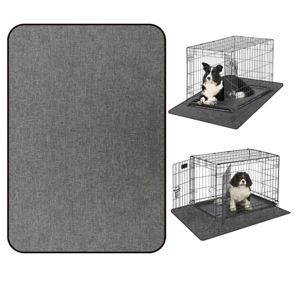 Ehzyaz Dog Crate Mat Liner: matériau absorbant retient l'urine et protège le sol.
