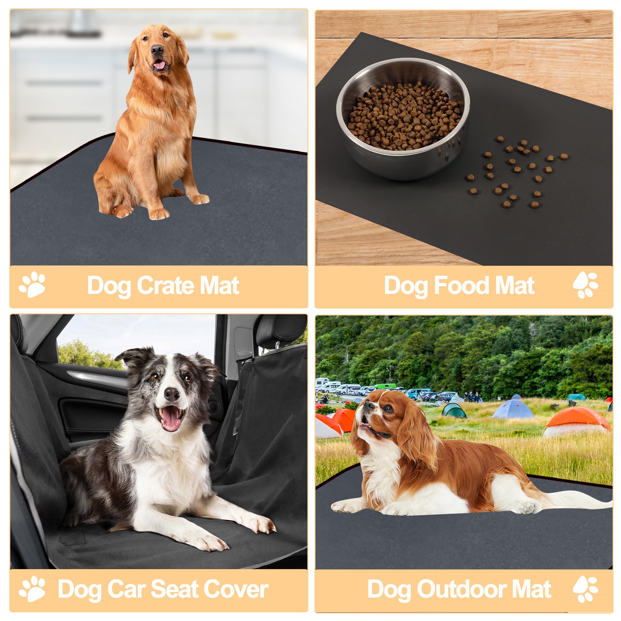 Ehzyaz Dog Crate Mat Liner: surfaces qui sèchent rapidement et restent propres.
