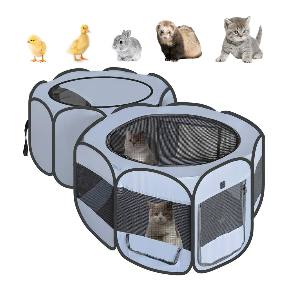 EighteenTek enclos pliable avec ouverture rapide pour petits animaux