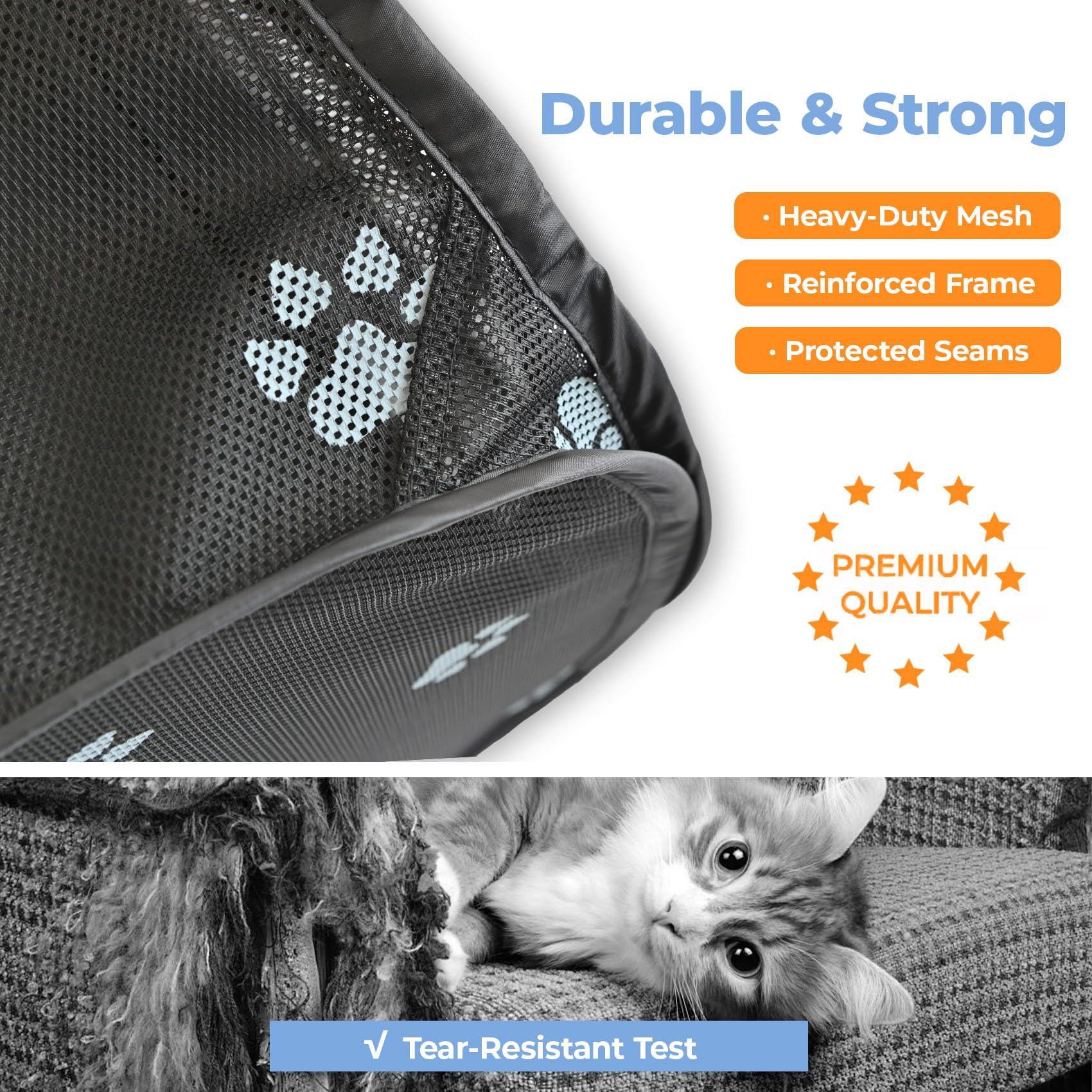 Murs en maille respirante pour ventilation et vue claire des animaux.