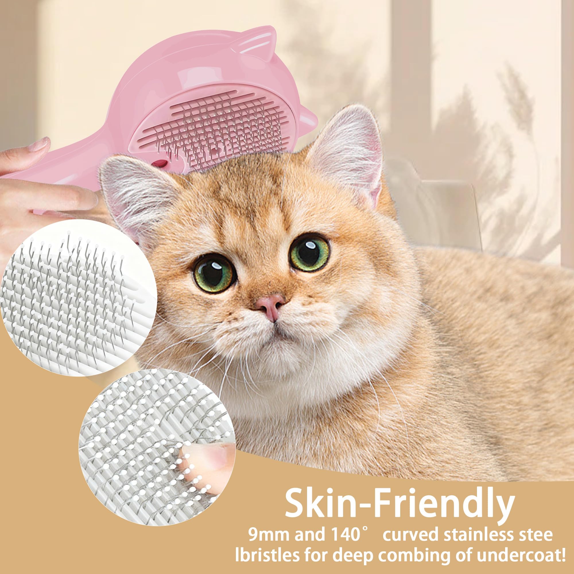 Brosse Eilimy, massage doux pendant le toilettage pour calmer l’animal.