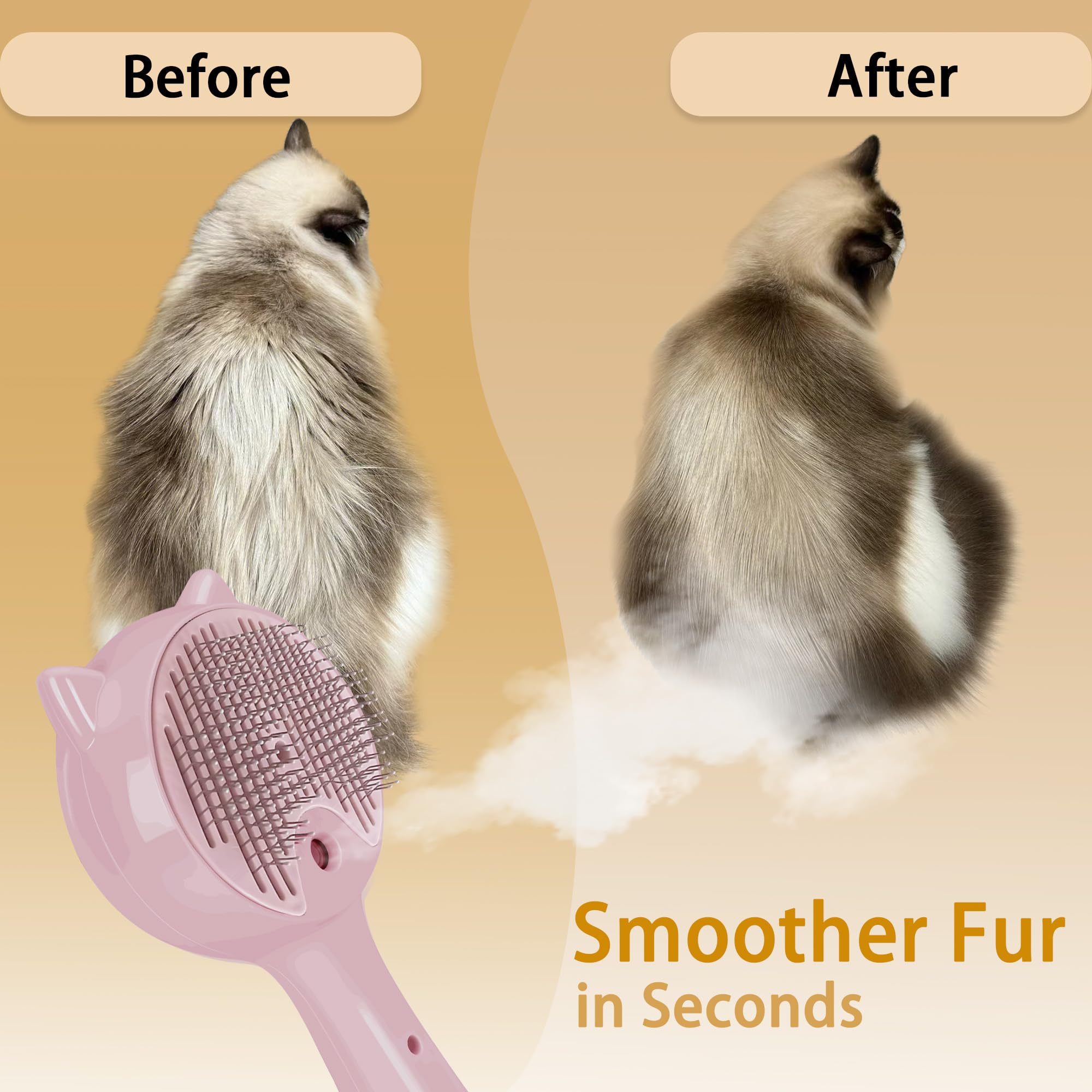 Eilimy brosse vapeur avec shampoing sans eau pour pelage brillant.