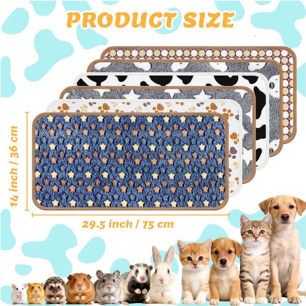 Draps doux Eilyliafe ensemble-6-draps-petits-animaux-cage-14x28: toucher agréable pour les animaux.