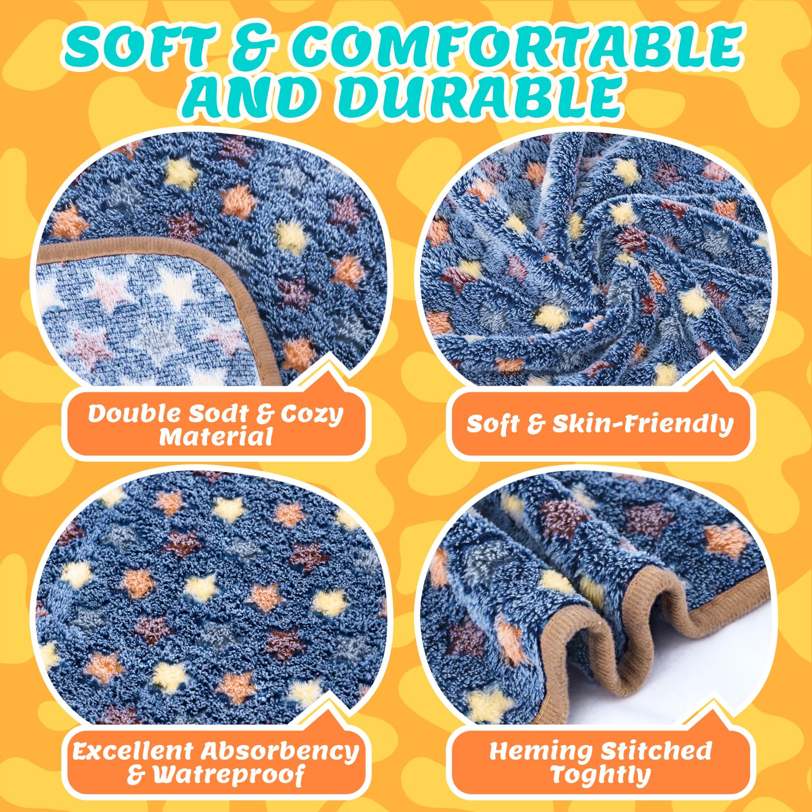 Tapis absorbant Eilyliafe ensemble-6-draps-petits-animaux-cage-14x28: absorption rapide et nettoyage facile.