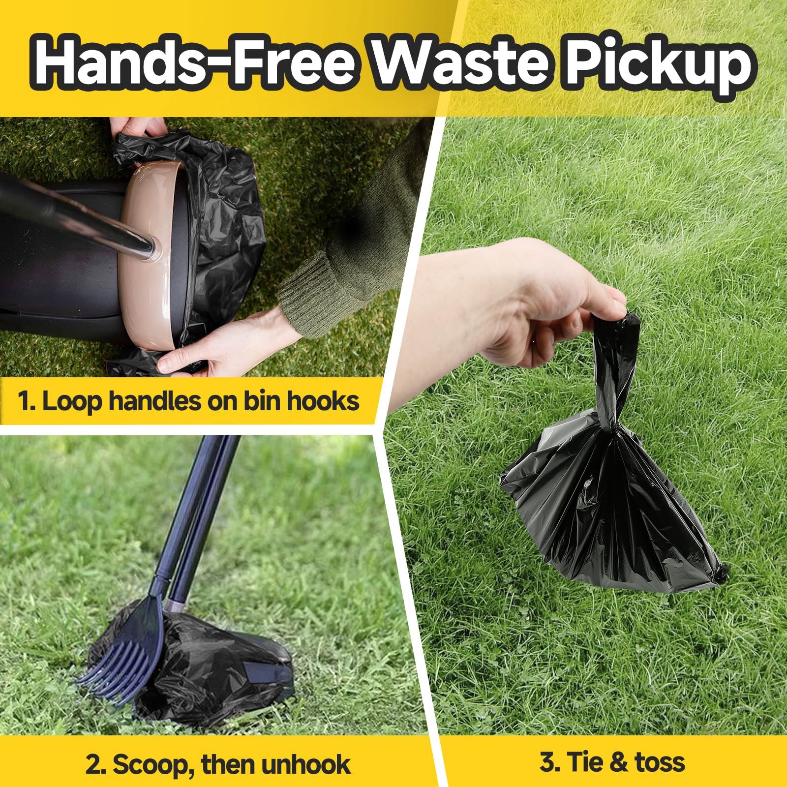 Sacs Eiszhjk compatibles Swivel Bin et Rake, installation rapide