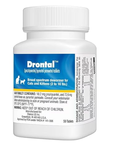 Tablettes Drontal faciles à casser, pour dosage précis.
