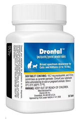 Administration par voie orale simple pour chats et chatons Drontal.