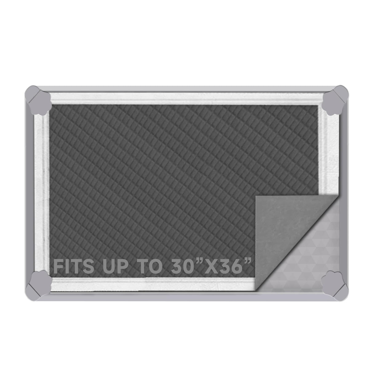 ÉLEGX plateau en silicone pour tapis chien 30x36: stabilité et nettoyage faciles.