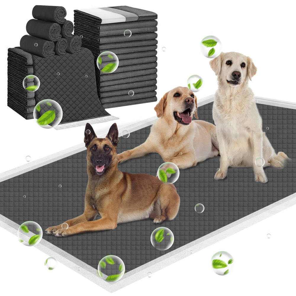 Tapis-potty ELEGX charbon extra-large, vue du côté absorbant et anti-odeur