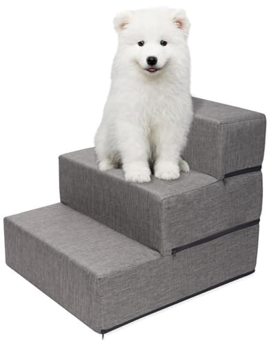 Escalier Elevon pour chien sur lit de 18 pouces, trois niveaux sécurisés.