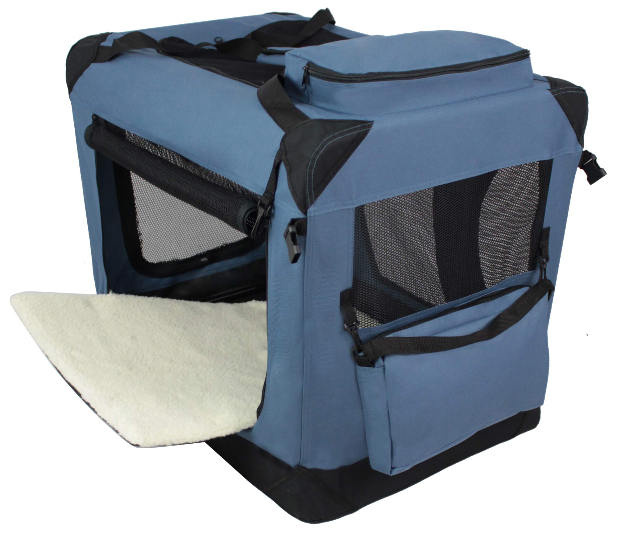 EliteField cage chien 3-portes vue latérale avec fermeture sécurisée