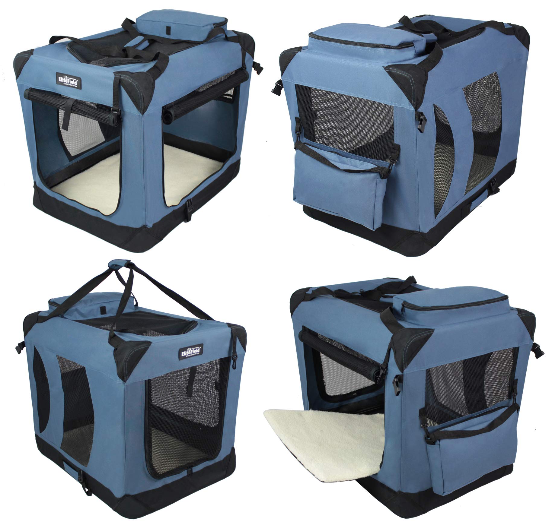 EliteField cage chien pliable hauteur 3 pouces prête au rangement