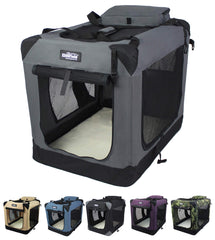 EliteField cage douce pour chien avec 3 portes, ventilation et espace agréable.